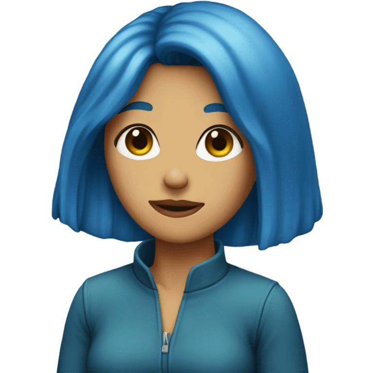 Lisa blue hair  emoji