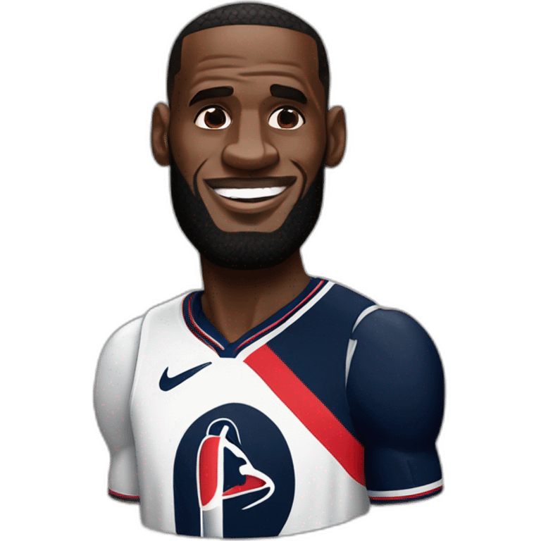 lebron james avec un maillot du psg emoji