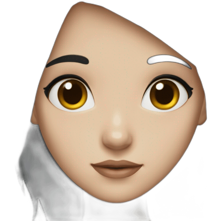 girl with black hair ana blue eyes  emoji