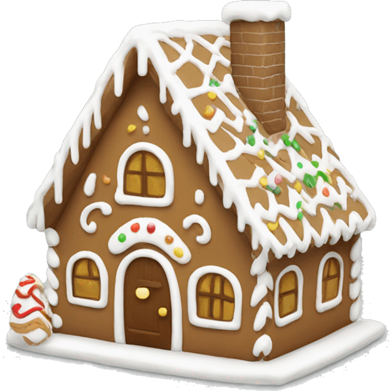 white ginger bread house emoji