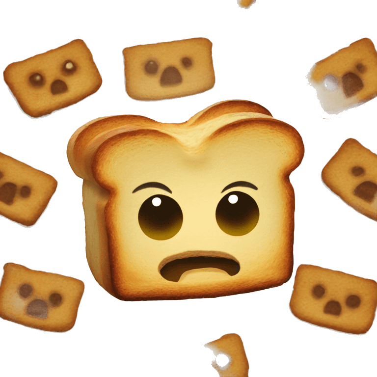 Angry toast emoji