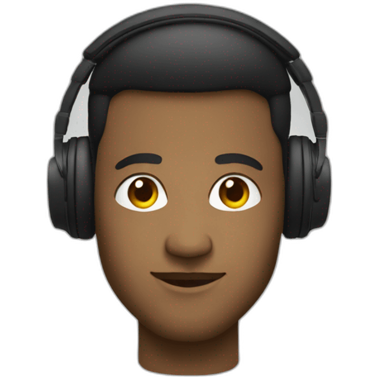 Bold face dj guy emoji