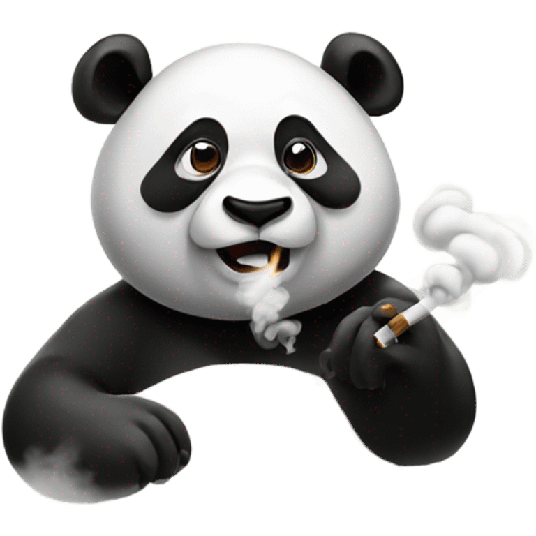 panda blowing smoke emoji