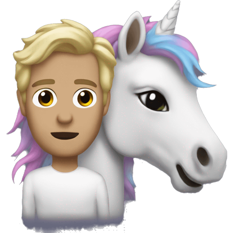 Unicorn with Damon from the Vampire diaries mix emoji