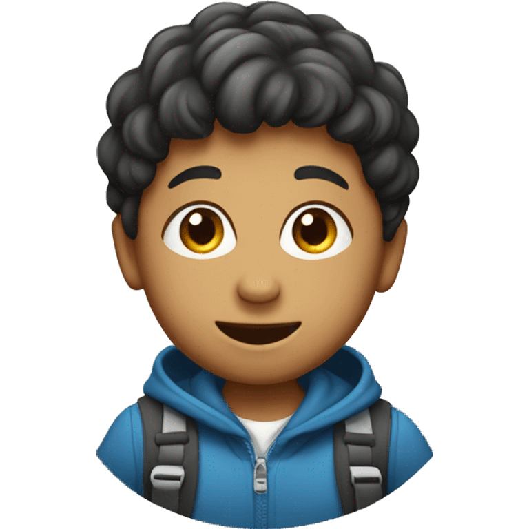 A boy with a biberon emoji