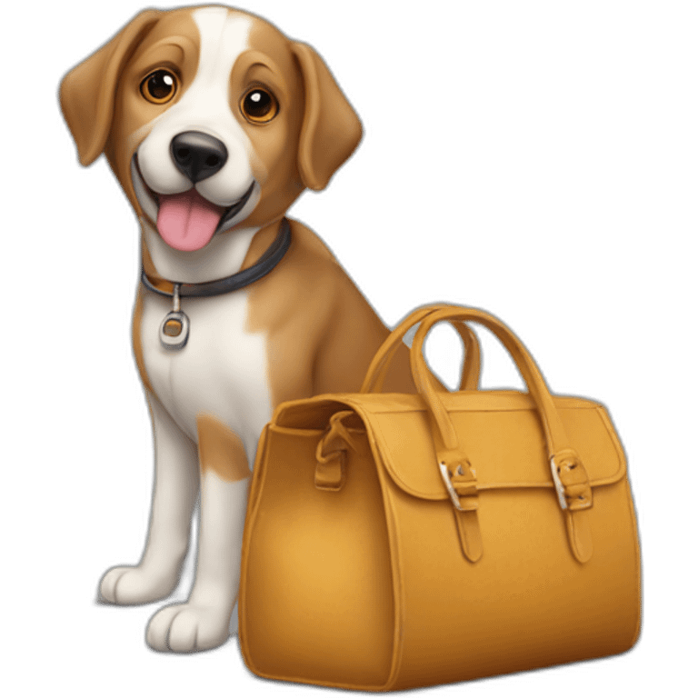 Perro con bolsa emoji