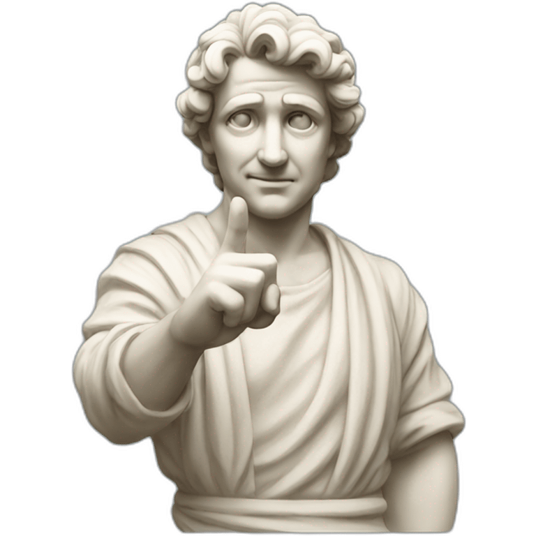 italian statue doing pinched fingers italian gesture emoji