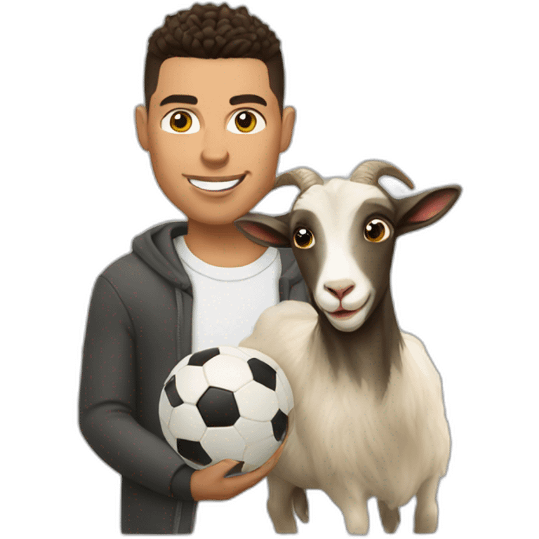 ronaldo with a goat emoji