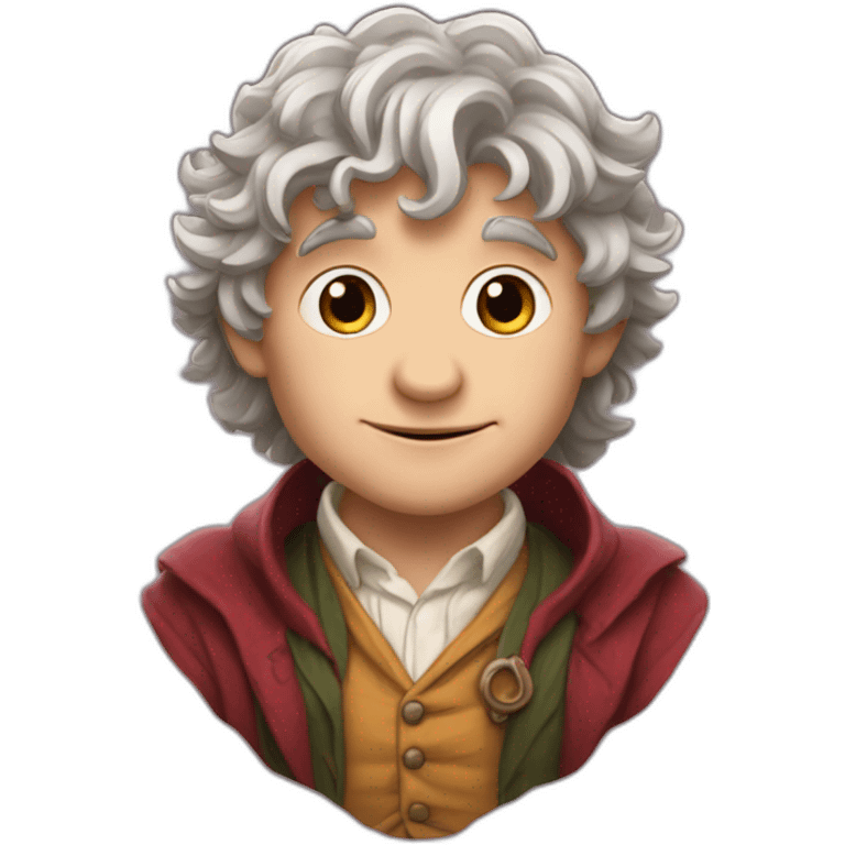 lovely bilbo baggins inside a heart emoji