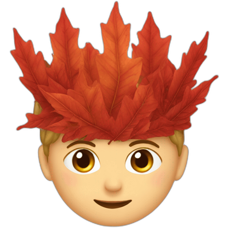 crown of red leaves emoji