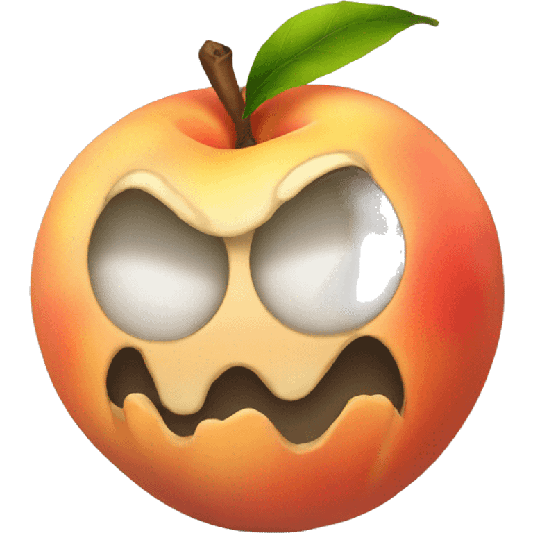 rotten peach emoji