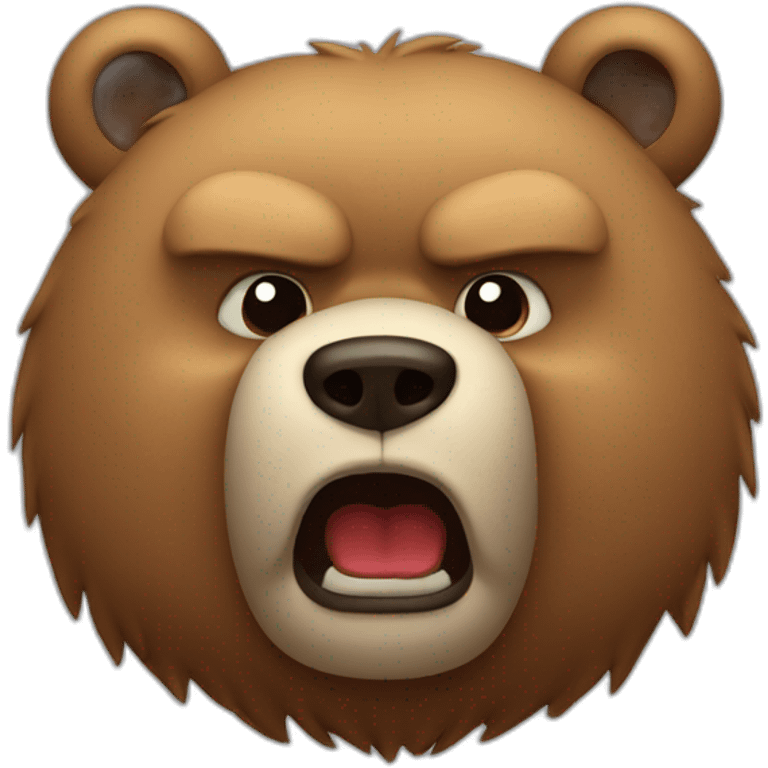 Irritated bear emoji