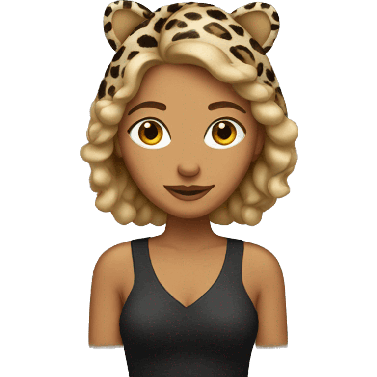 woman with leopard ears  emoji