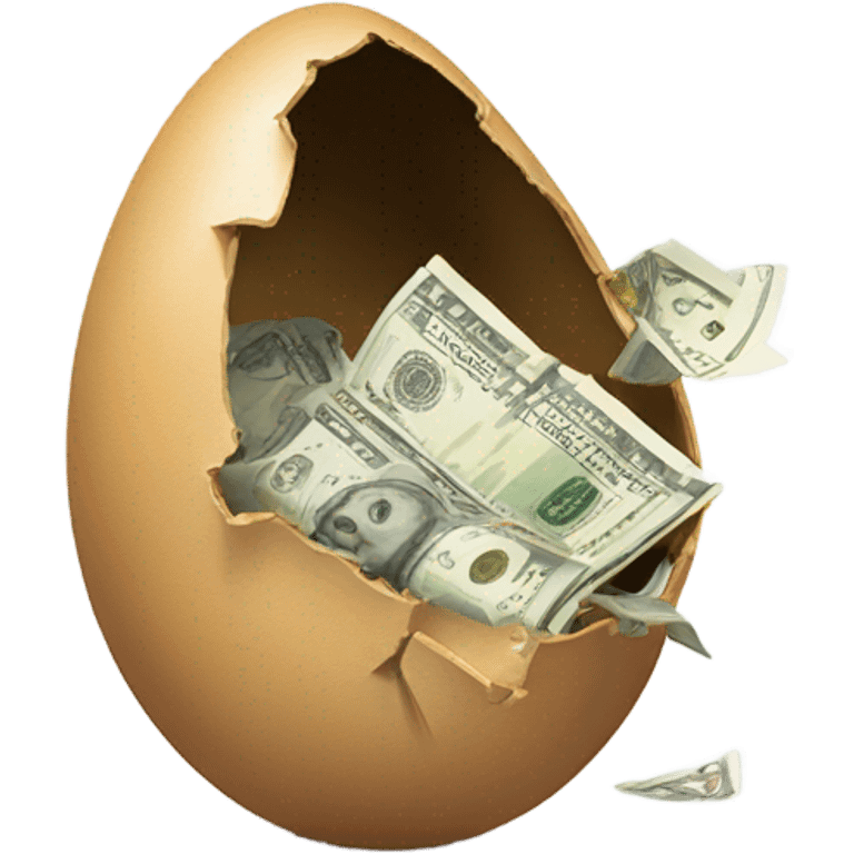 Money in an egg emoji