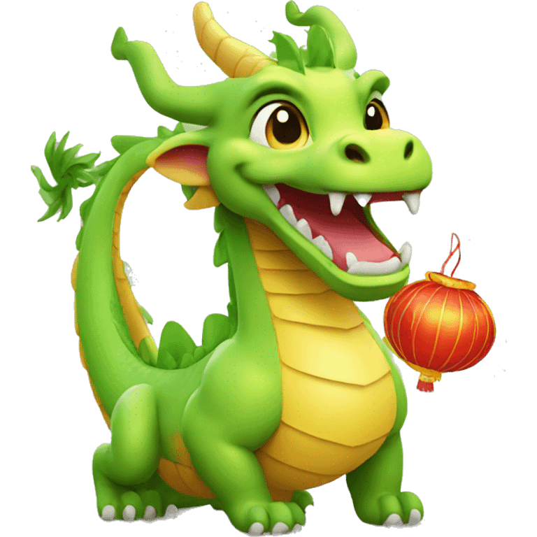 happy cute chinese dragon emoji