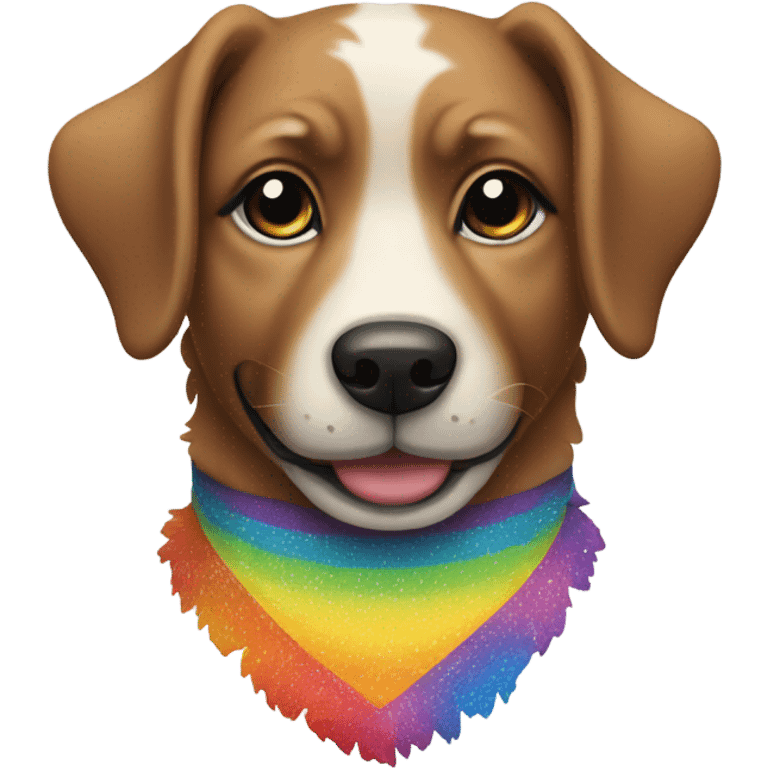 Pansexual dog emoji