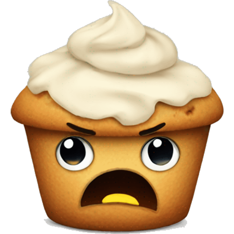 Angry muffin emoji