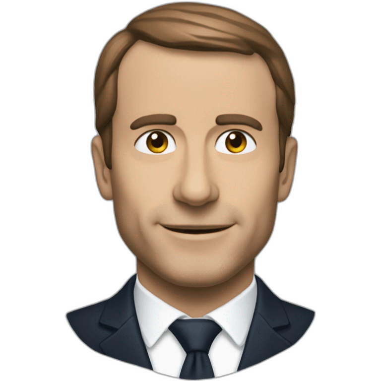 Macron qui bois de la bières emoji