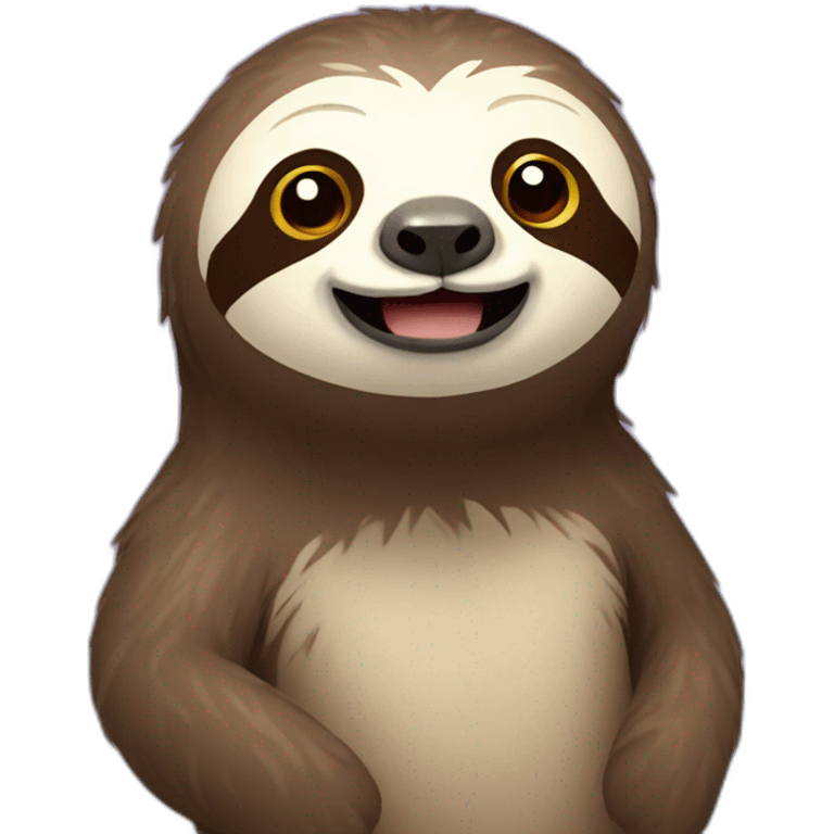 sloth with lighting bolts emoji