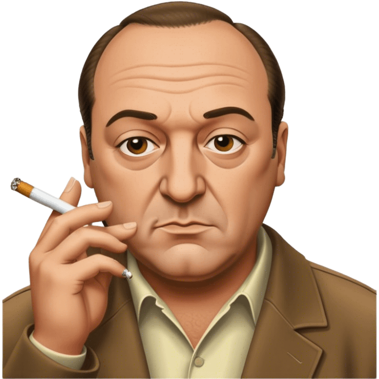 Tony Sopprano with cigarette emoji