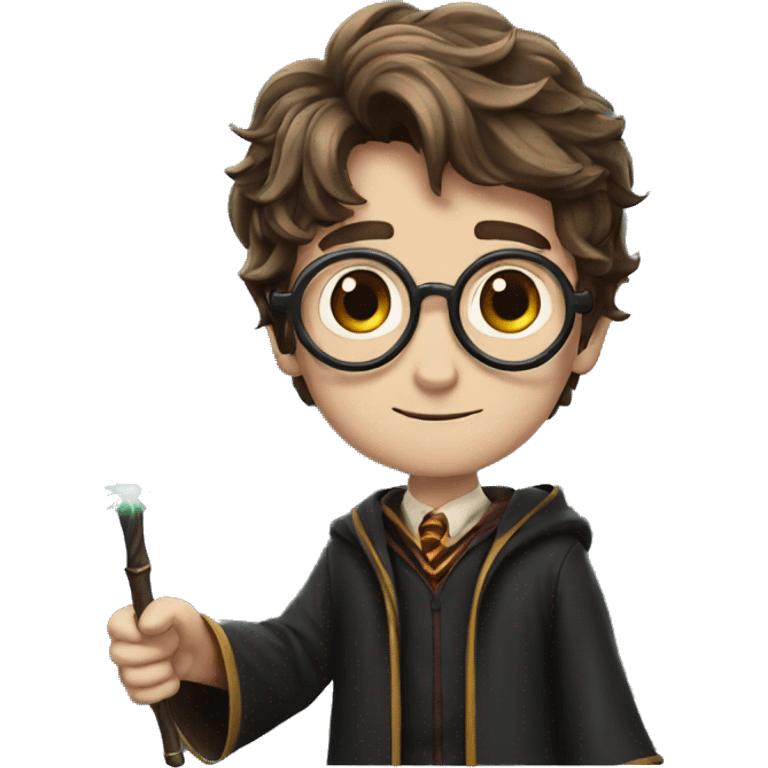 Harry Potter with a magic wand emoji