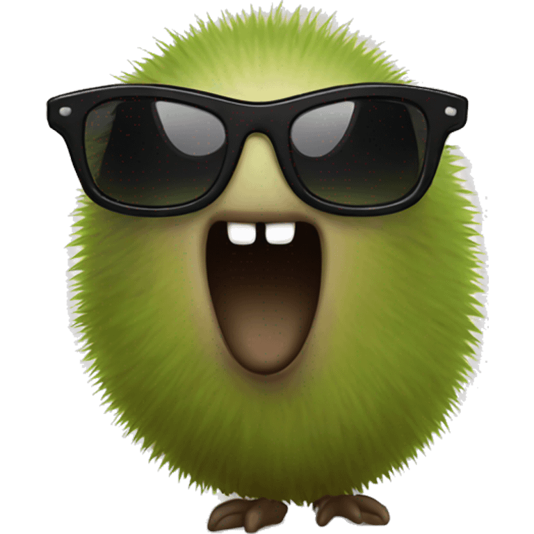 Kiwi with sunglasses emoji