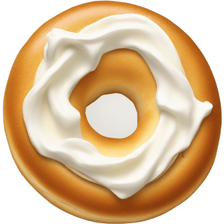 Bagel with cream cheese emoji