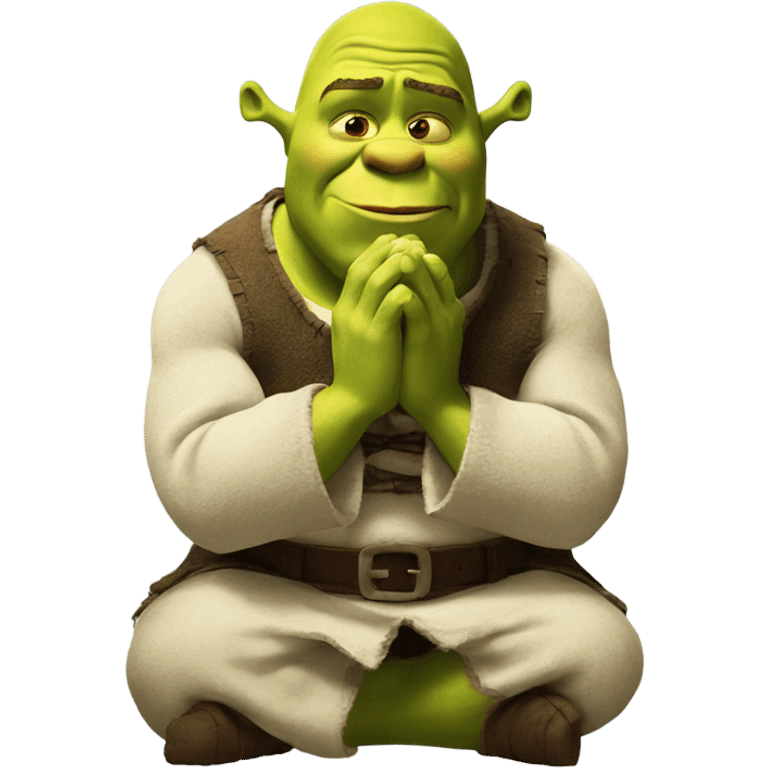 Shrek praying emoji