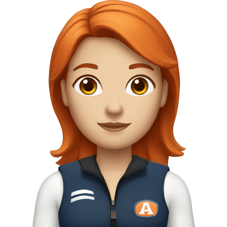 Female auburn hair lifeguard emoji