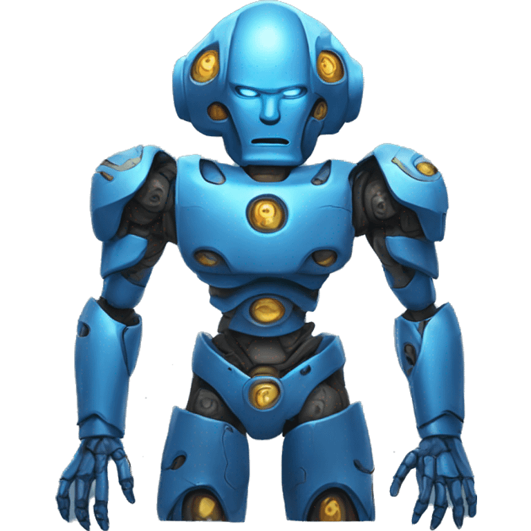 Blue Robot god emoji