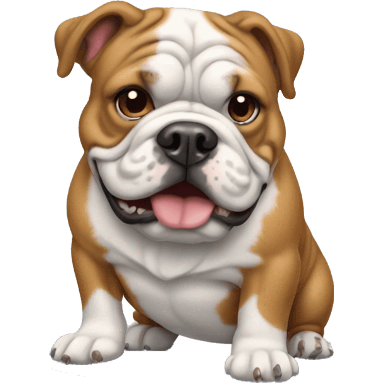 Surfing English bulldog emoji