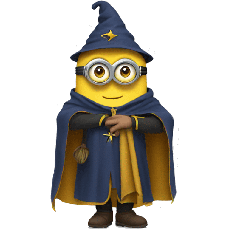 Minion wearing wizard cloak emoji