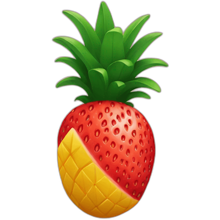 Strawberry-pineapple emoji