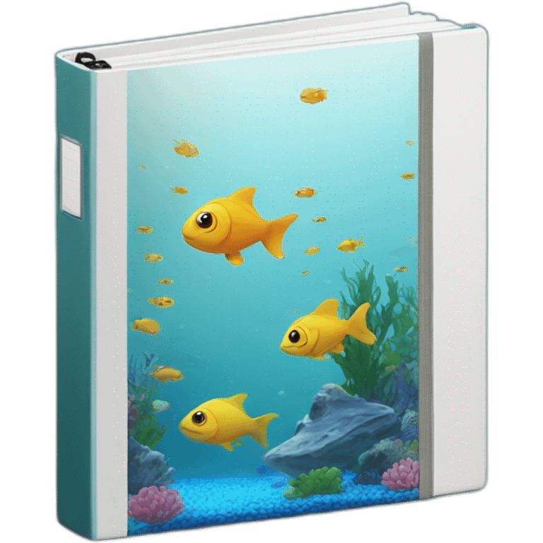 Binder with aquarium on cover emoji