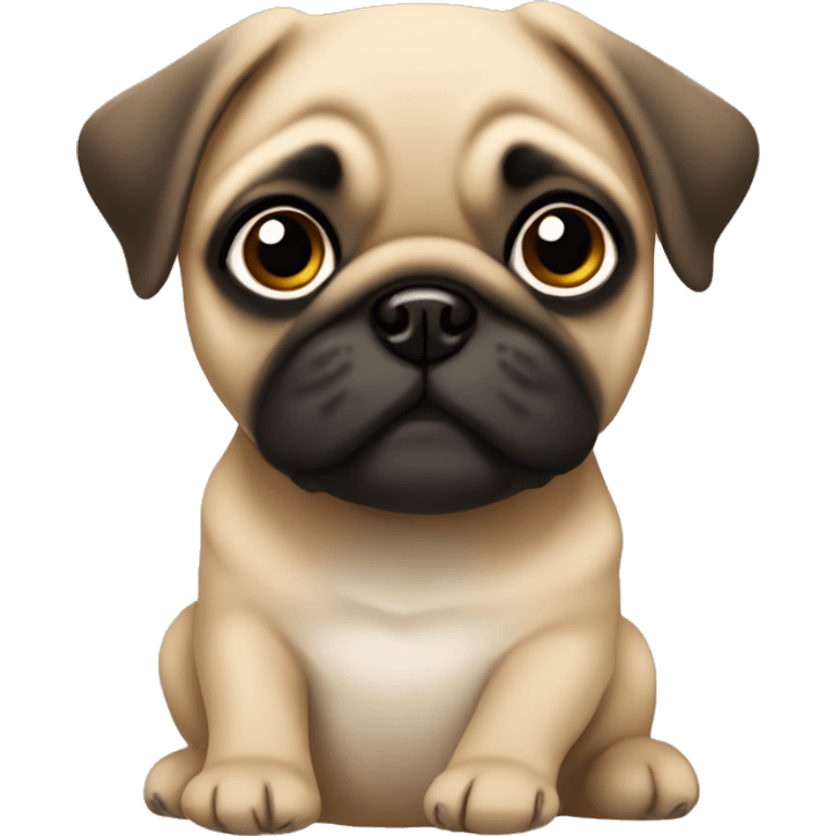 Fawn pug puppy emoji