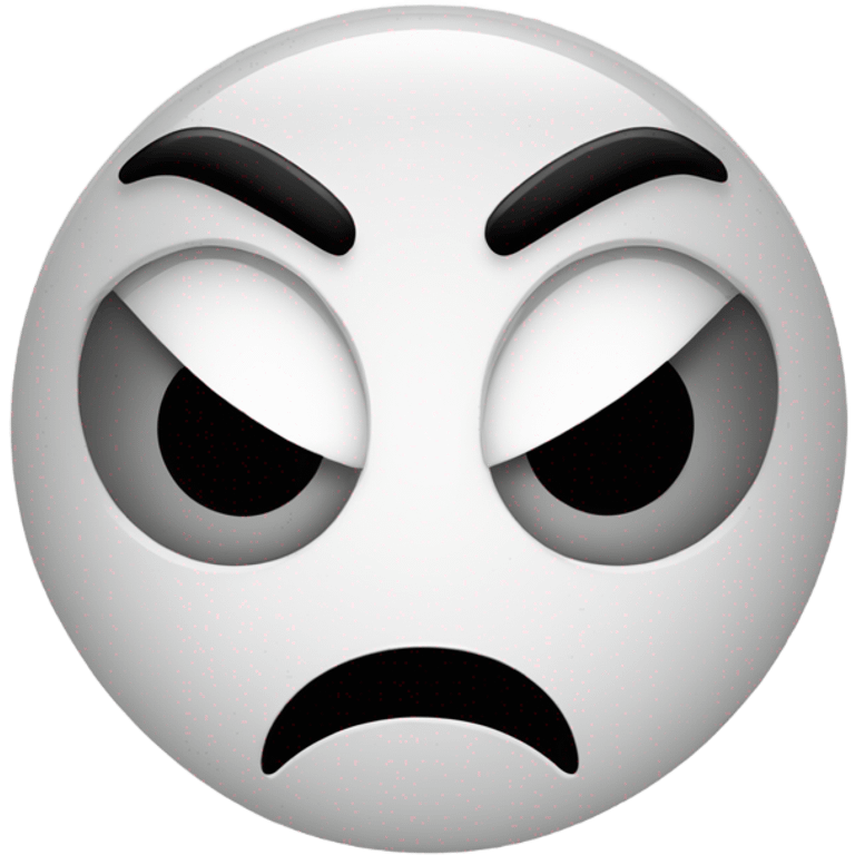 White circle face showing anger emotion emoji