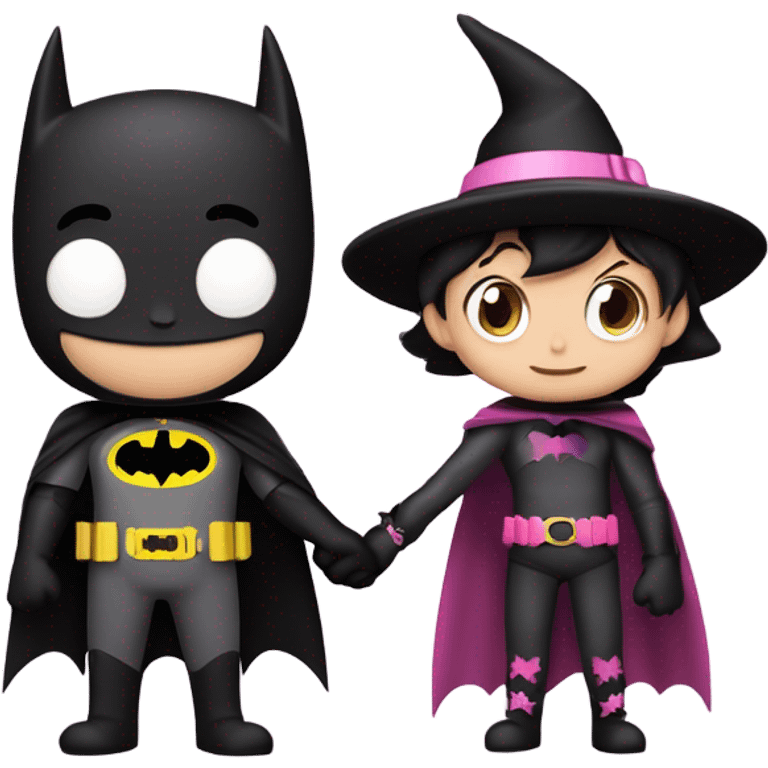 batman and kuromi holding hands  emoji