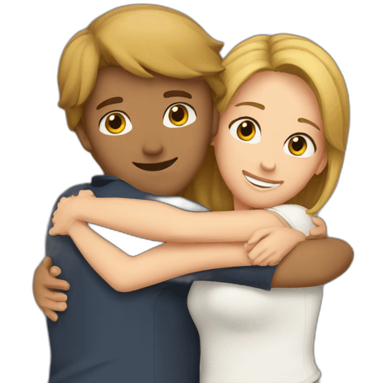 friends hugging emoji