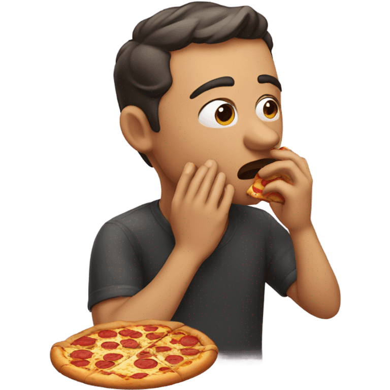 Man kissing pizza emoji