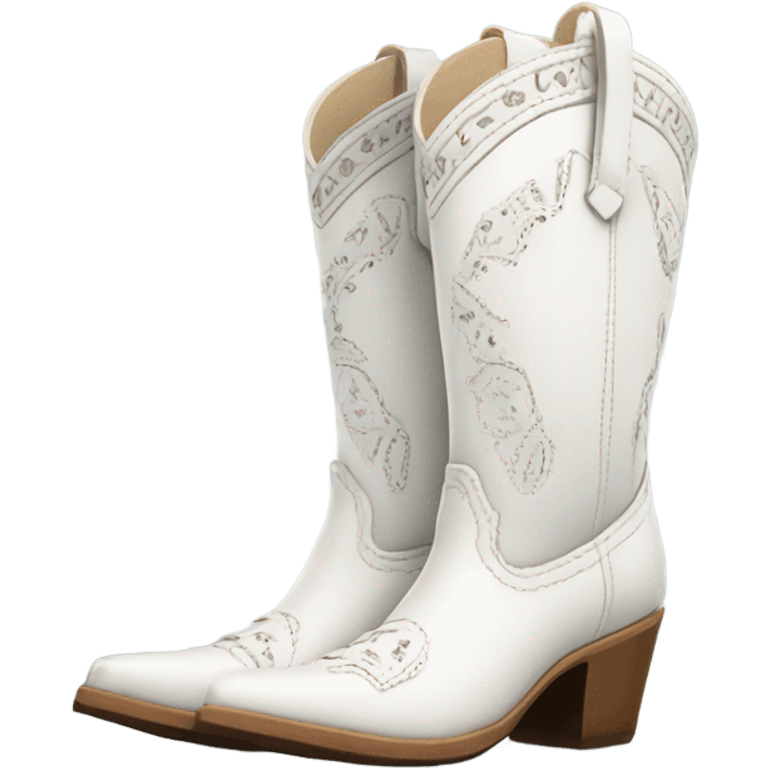 White cowgirl boots emoji