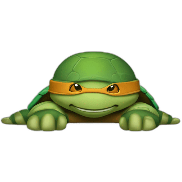 Teenage Mutant Ninja Turtle laying flat emoji