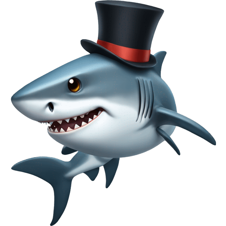 shark with tophat emoji