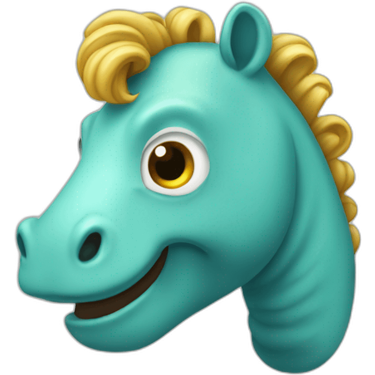 Hippocampe avec nageoires emoji