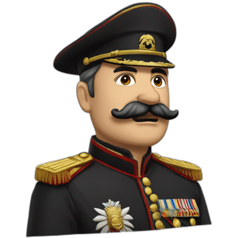 General alemán con bigote cuadrado emoji