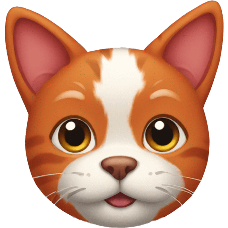 Red cat dog emoji