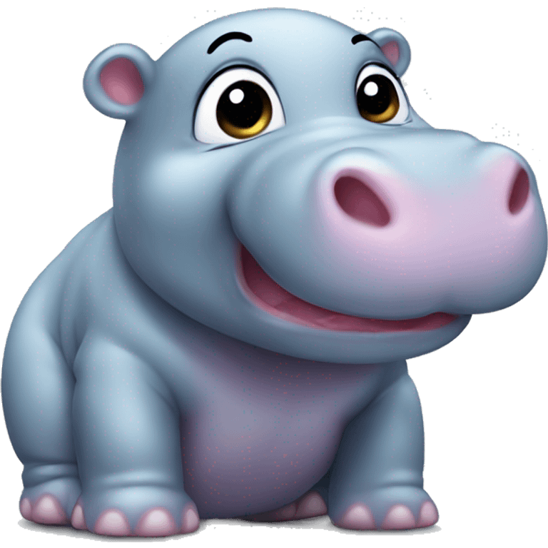 glistening baby hippo emoji