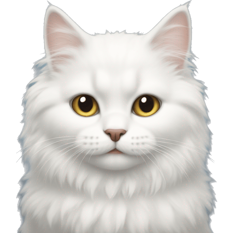 White fluffy kitte  emoji