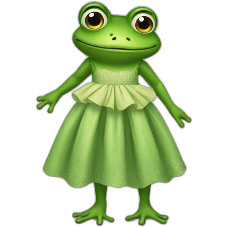 frog with a dress emoji