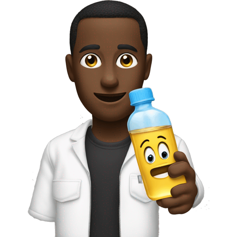 Diddy with a baby oil bottle emoji