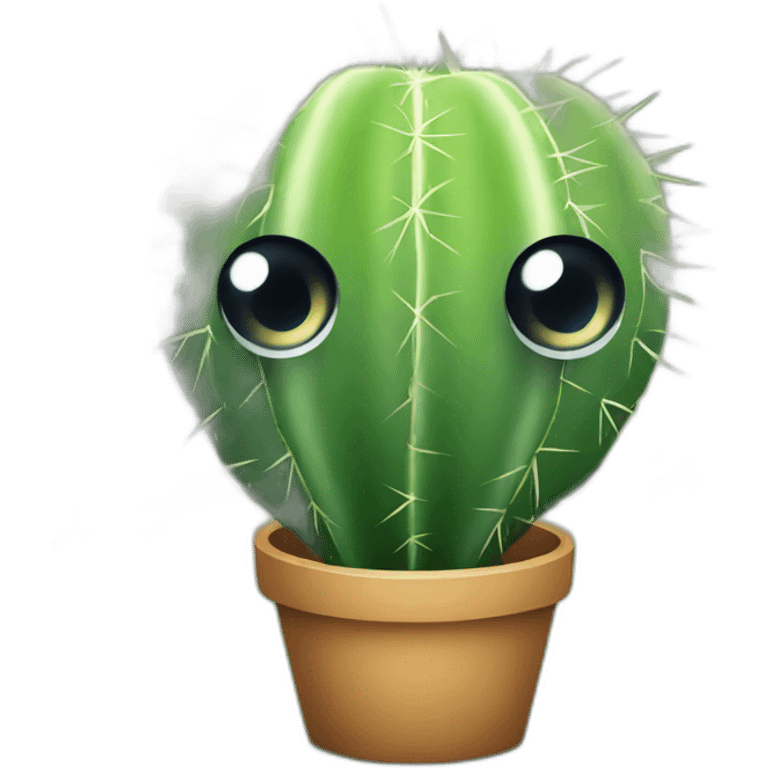 big eyes cactus emoji